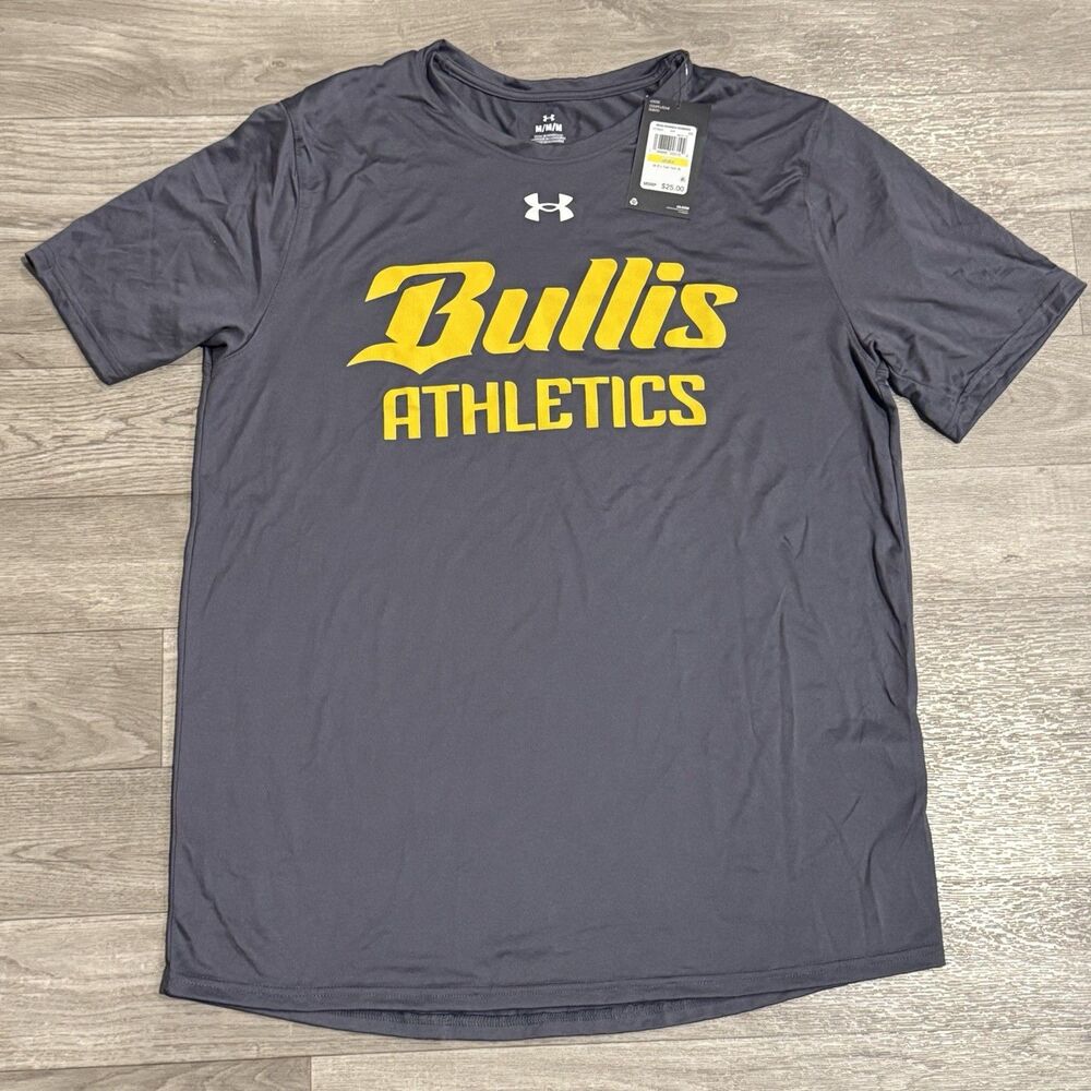 NWT Under Armour Bullis School Athletics Men’s M Gray Short Sleeve Tech Shirt